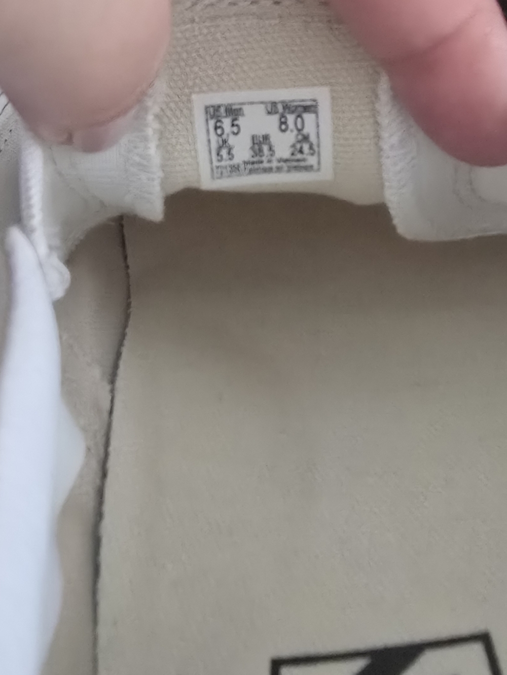 Vans Beige Slip-On Canvas Shoes - Like New (W8/M6.5) - Picture 8 of 8